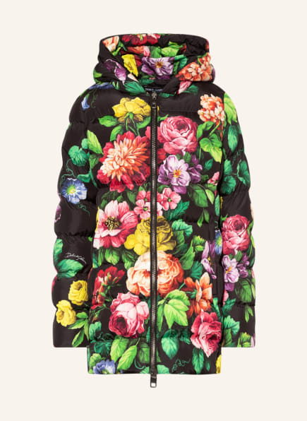 DOLCE & GABBANA Quilted jacket , Color: BLACK/ GREEN/ RED (Image 1)