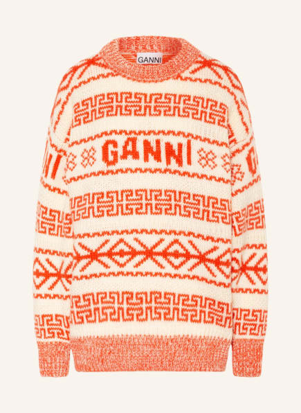 GANNI Sweater , Color: ECRU/ ORANGE (Image 1)