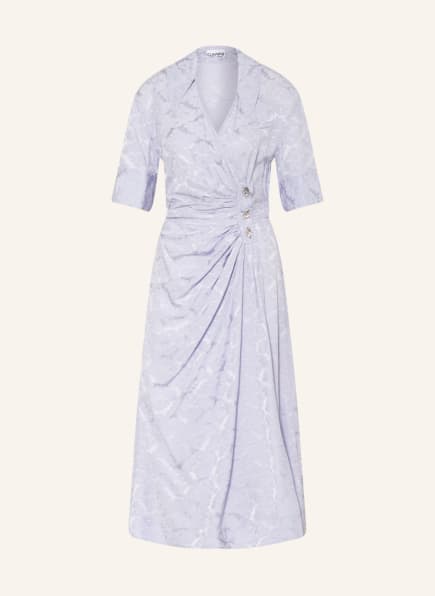 GANNI Dress in wrap look, Color: LIGHT PURPLE (Image 1)