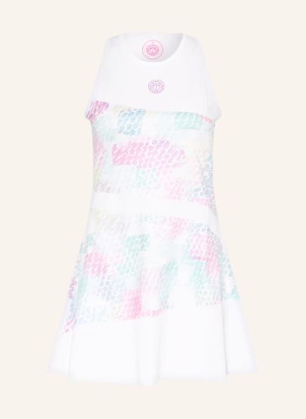 BIDI BADU Tennis dress ZAHAI with mesh, Color: WHITE/ MINT/ NEON PINK (Image 1)