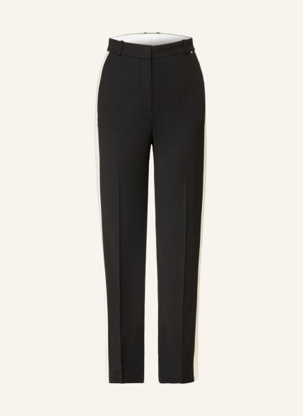 BOSS Marlenehose TICONIA mit Galonstreifen, Farbe: SCHWARZ/ WEISS/ BEIGE (Bild 1)