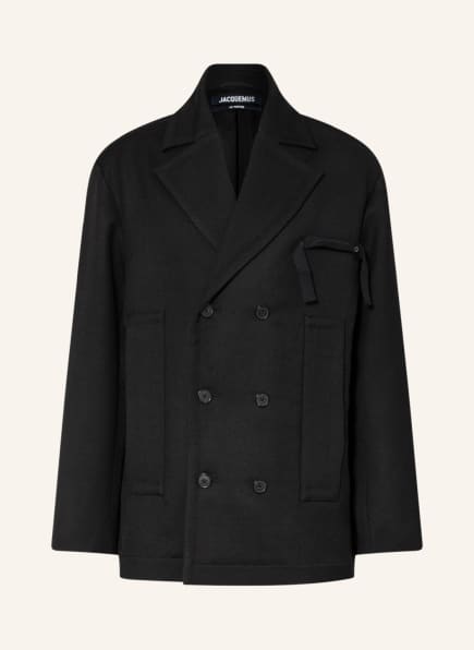 JACQUEMUS Caban coat LE CABAN MERRIA, Color: BLACK (Image 1)