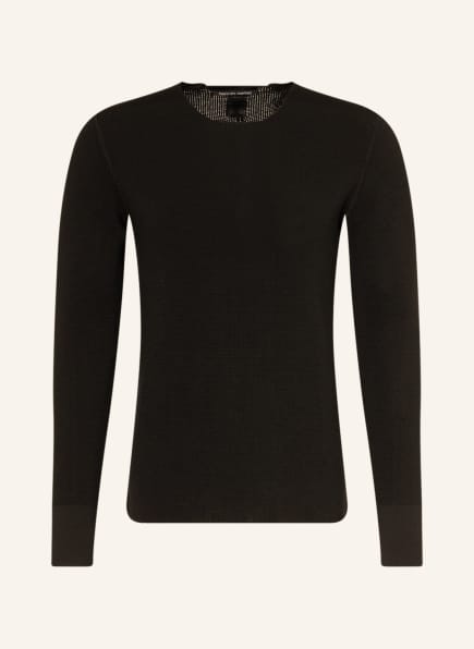 hannes roether Sweater TO10M made of merino wool, Color: BLACK (Image 1)