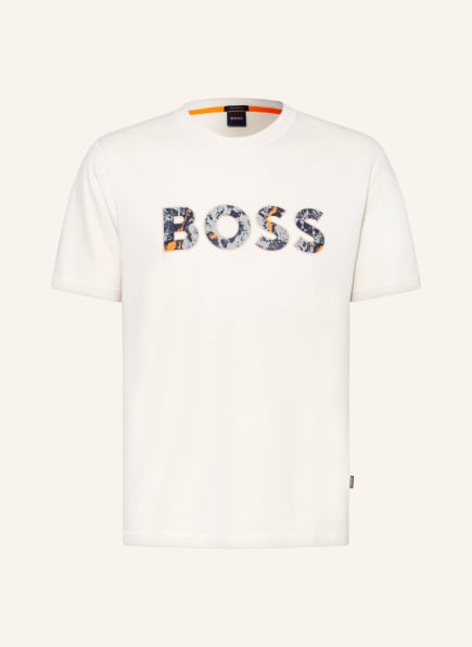 BOSS T-shirt TEETRURY, Color: CREAM/ BLACK/ ORANGE (Image 1)