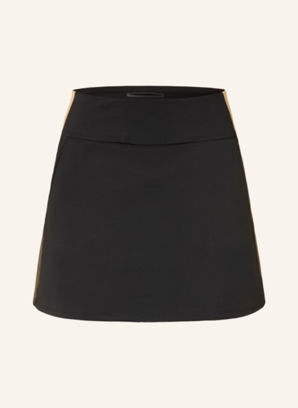 GOLDBERGH Tennis skirt LAWN, Color: BLACK/ LIGHT BROWN (Image 1)
