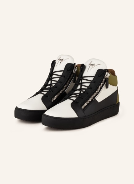 GIUSEPPE ZANOTTI DESIGN High-top sneakers black/ white/ olive | Breuninger