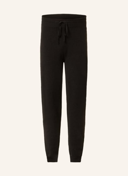 hannes roether Knit trousers in jogger style, Color: BLACK (Image 1)