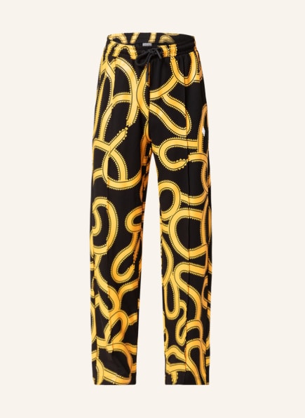 MARCELO BURLON Trousers in jogger style, Color: BLACK/ ORANGE (Image 1)