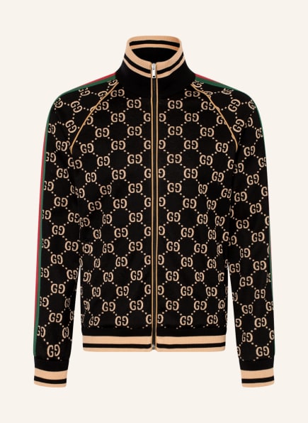GUCCI Sweat jacket with tuxedo stripes , Color: BLACK (Image 1)