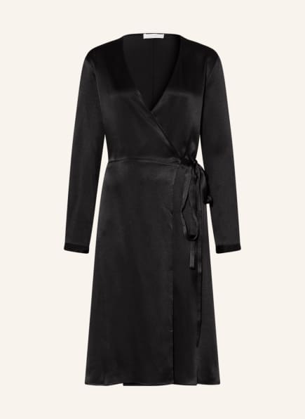 ANTONELLI firenze Wrap dress with silk, Color: BLACK (Image 1)