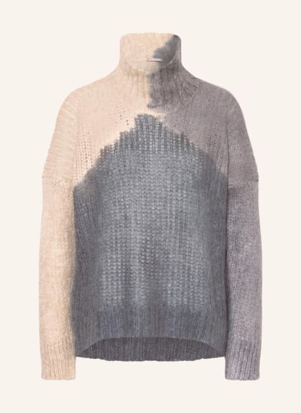HEMISPHERE Sweater with mohair, Color: GRAY/ LIGHT GRAY/ ECRU (Image 1)