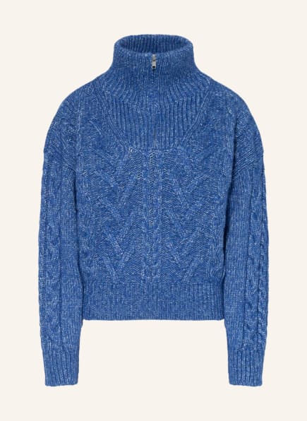 GANNI Half-zip sweater , Color: BLUE (Image 1)