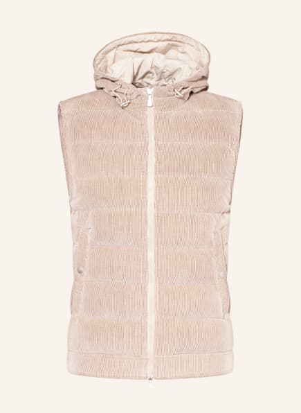 eleventy Down vest made of corduroy , Color: BEIGE (Image 1)