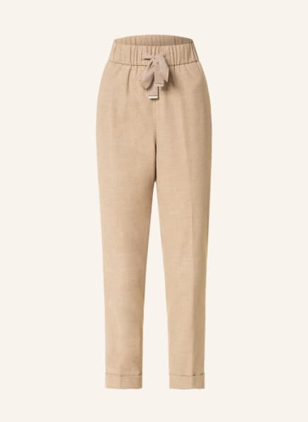 PESERICO EASY Trousers in jogger style, Color: BEIGE (Image 1)