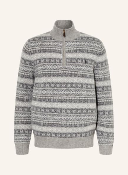 POLO RALPH LAUREN Half-zip sweater, Color: GRAY/ LIGHT GRAY (Image 1)