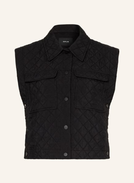 OPUS Quilted vest WISANE, Color: BLACK (Image 1)