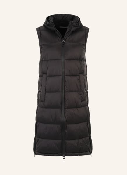 collarless quilted vest