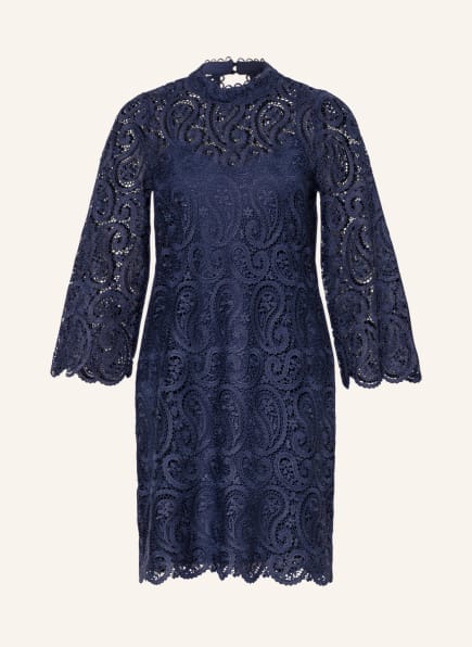 Phase Eight Dress VERITY with 3/4 sleeves and crochet lace, Color: DARK BLUE (Image 1)