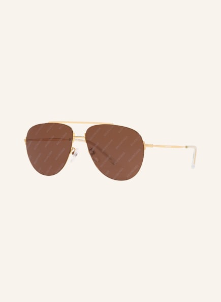 BALENCIAGA Sunglasses BB0013S, Color: 2390D1 - GOLD/ BROWN (Image 1)