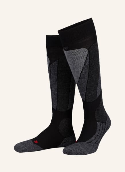 FALKE Ski socks SK, Color: BLACK/ GRAY (Image 1)