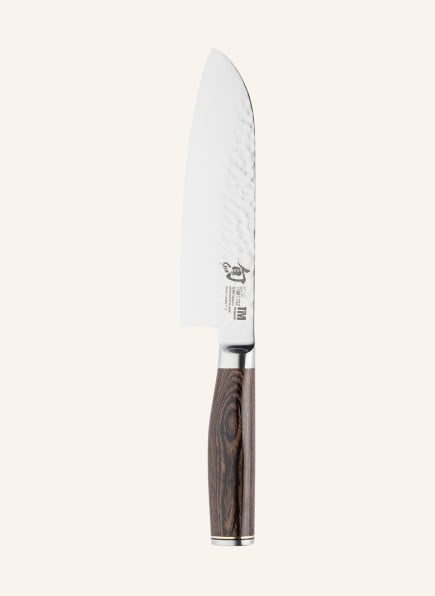 KAI Knife SANTOKU TDM-1702, Color: DARK BROWN/ SILVER (Image 1)