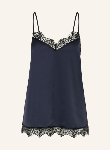SIMONE PÉRÈLE Schlaftop SATIN SECRETS aus Satin, Farbe: DUNKELBLAU (Bild 1)
