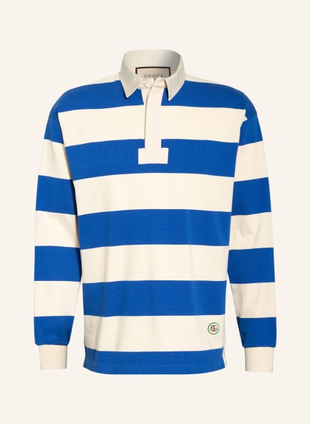 GUCCI Jersey-Poloshirt, Farbe: HELLGELB/ BLAU (Bild 1)