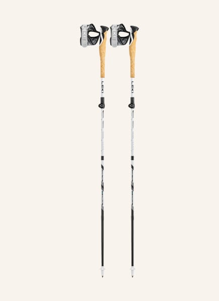 LEKI Trekking poles CROSS TRAIL FX SUPERLIGHT COMPACT, Color: WHITE/ BLACK (Image 1)