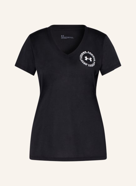 UNDER ARMOUR T-Shirt TECH SOLID LC CREST, Farbe: SCHWARZ (Bild 1)