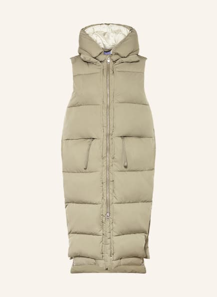 EMBASSY OF BRICKS AND LOGS Quilted vest, Color: OLIVE (Image 1)
