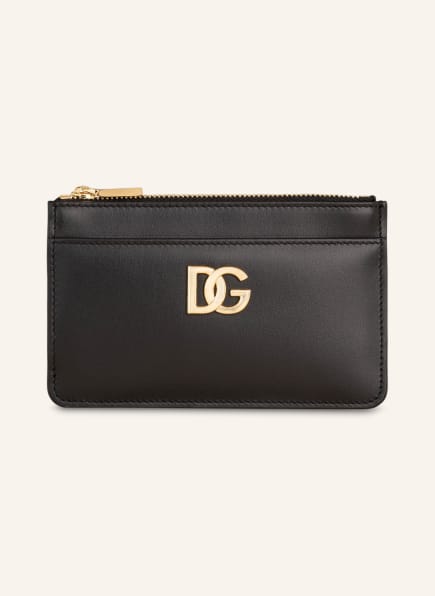 DOLCE & GABBANA Card case with coin compartment, Color: BLACK (Image 1)