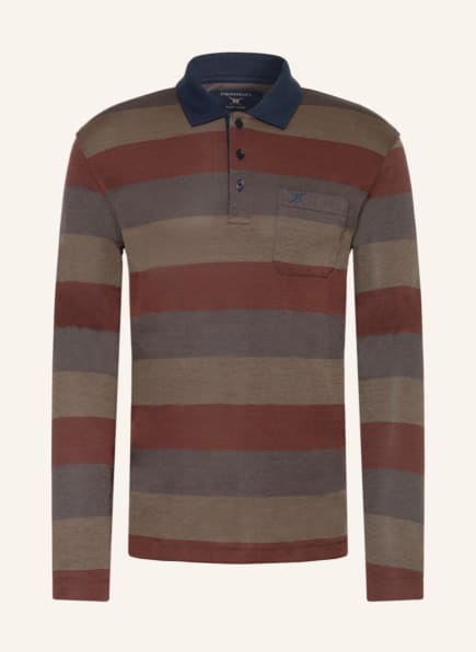 STROKESMAN'S Piqué-Poloshirt , Farbe: BRAUN/ DUNKELROT/ DUNKELBLAU (Bild 1)