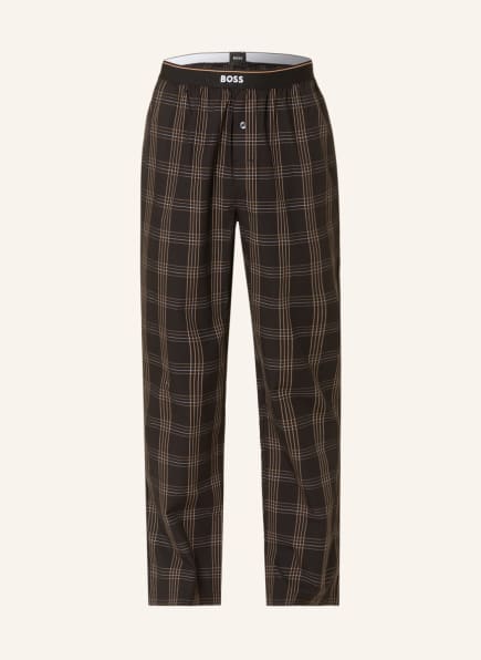BOSS Pajama pants, Color: BLACK/ LIGHT BROWN/ LIGHT GRAY (Image 1)