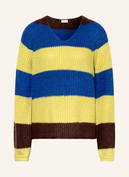 SPORTALM Sweater with glitter thread, Color: BLUE/ YELLOW/ DARK BROWN (Image 1)