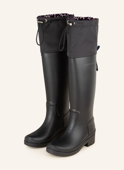 TOMMY HILFIGER Rain boots, Color: BLACK (Image 1)