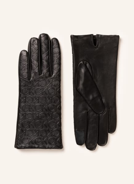 Calvin Klein Leather gloves, Color: BLACK (Image 1)