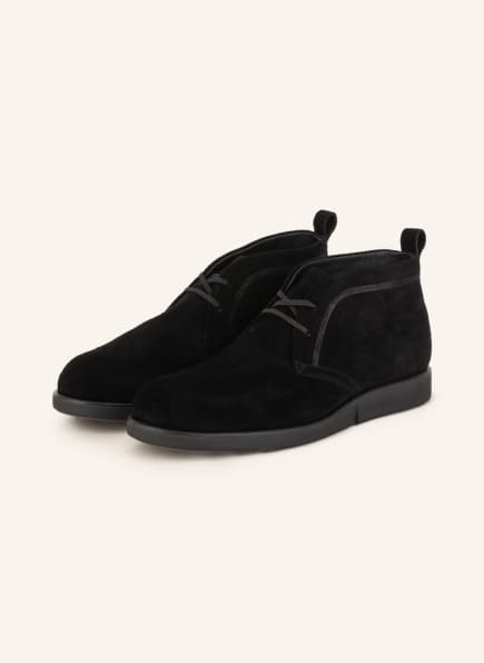 mens black suede lace up boots