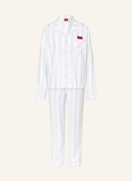HUGO Schlafanzug STRIPE, Farbe: WEISS/ HELLBLAU (Bild 1)