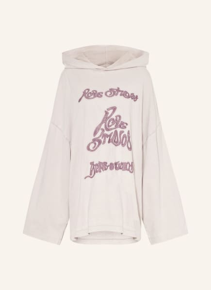 Acne Studios Oversized hoodie with embroidery, Color: LIGHT GRAY (Image 1)