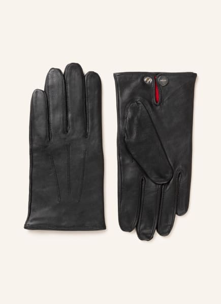 HUGO Leather gloves , Color: BLACK (Image 1)
