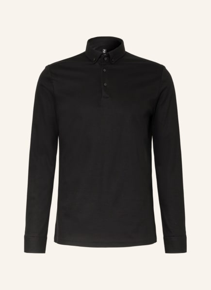 DESOTO Jersey polo shirt slim fit, Color: BLACK (Image 1)