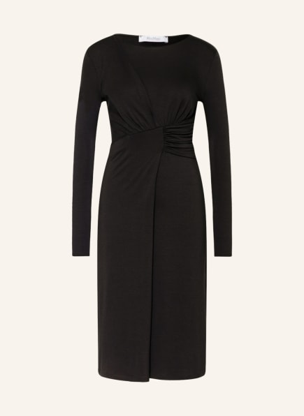 MaxMara LEISURE Jersey dress ERICA in wrap look, Color: BLACK (Image 1)
