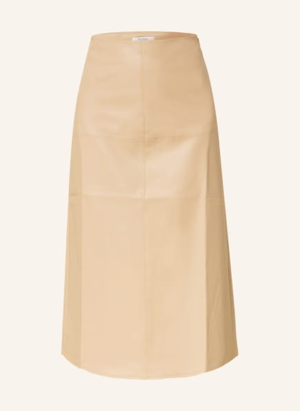 MaxMara LEISURE Skirt FIUGGI in leather look, Color: BEIGE (Image 1)