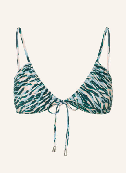 SEAFOLLY Bralette bikini top WILD AT HEART, Color: DARK GREEN/ LIGHT BLUE/ CREAM (Image 1)