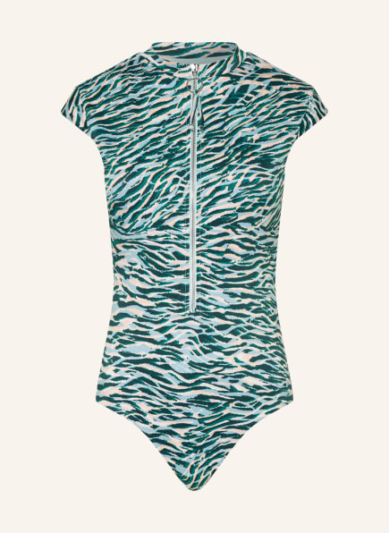 SEAFOLLY Swimsuit WILD AT HEART, Color: LIGHT BLUE/ GREEN/ CREAM (Image 1)