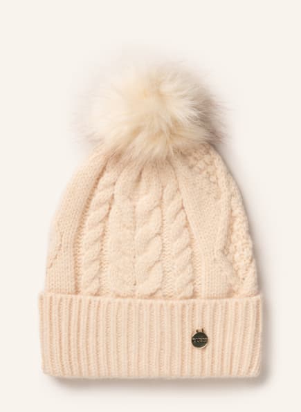 GUESS Beanie with faux fur, Color: CREAM (Image 1)