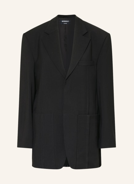 JACQUEMUS Long blazer LA VESTE D'HOMME, Color: BLACK (Image 1)