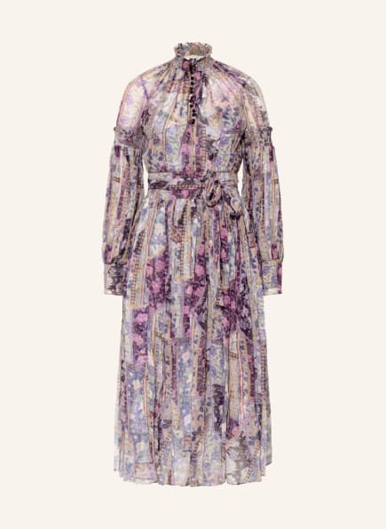 ZIMMERMANN Silk dress CELESTIAL LANTERN, Color: LIGHT PURPLE/ BEIGE/ ECRU (Image 1)