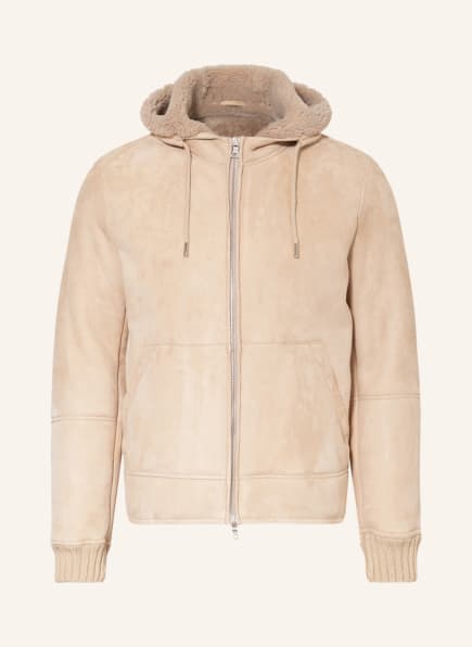 ARMA Leather bomber jacket ALESSIO, Color: BEIGE (Image 1)