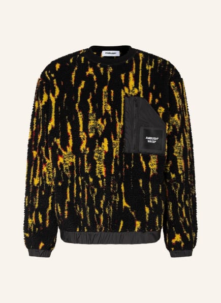 AMBUSH Sweatshirt with teddy, Color: BLACK/ YELLOW (Image 1)
